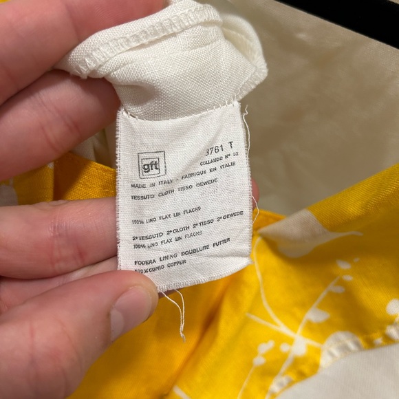 Vintage Valentino Miss V Yellow White Floral Skirt Set Dress 2 Pieces Small - Picture 8 of 12